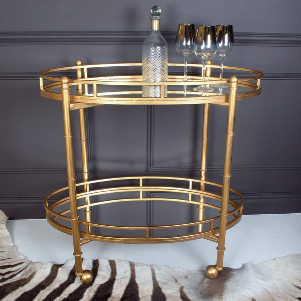 Gilt Mirrored Bar Cart