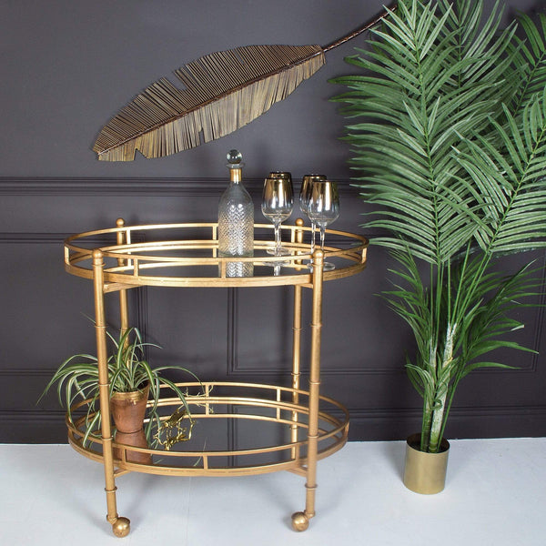 Gilt Mirrored Bar Cart