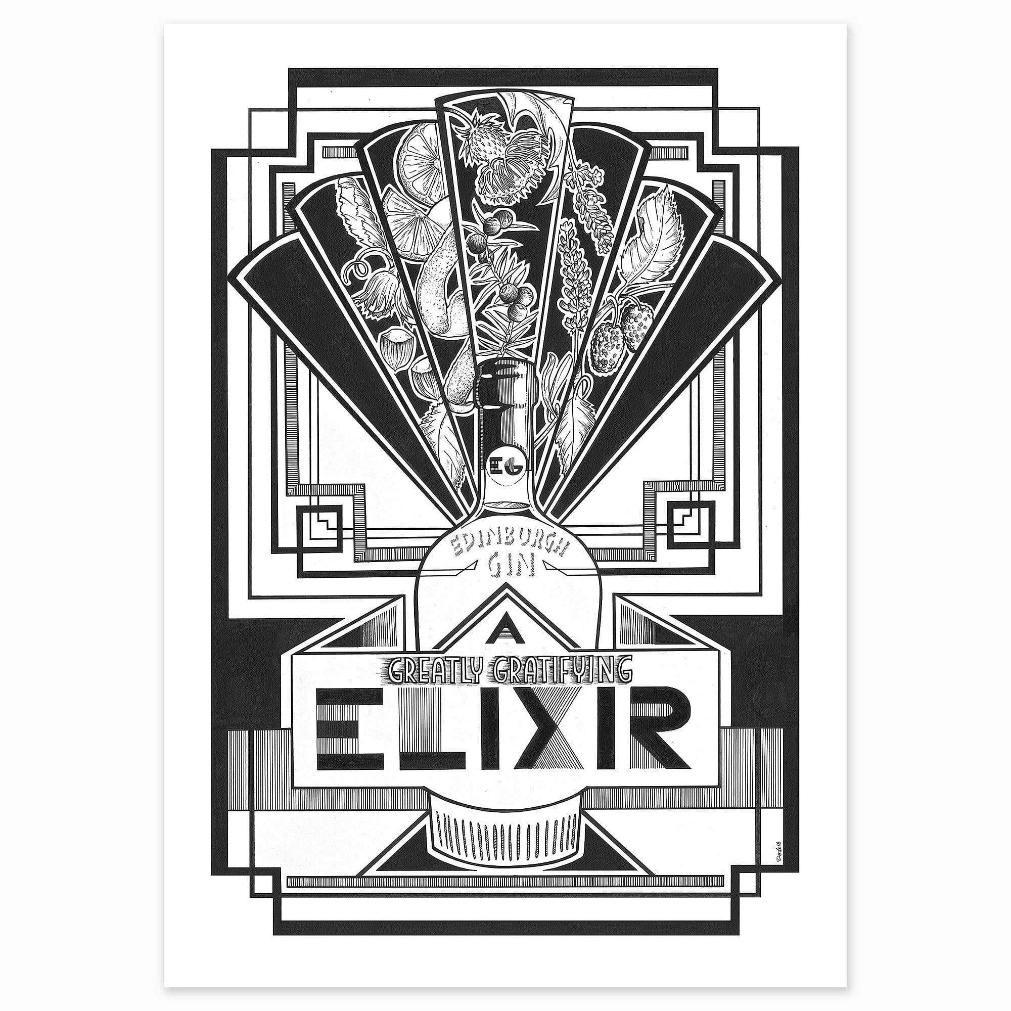 Gin Elixir Giclée Print | A3 Unframed