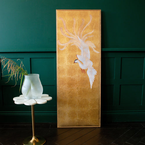 Glorious Gold Bird Art | Wooden Frame