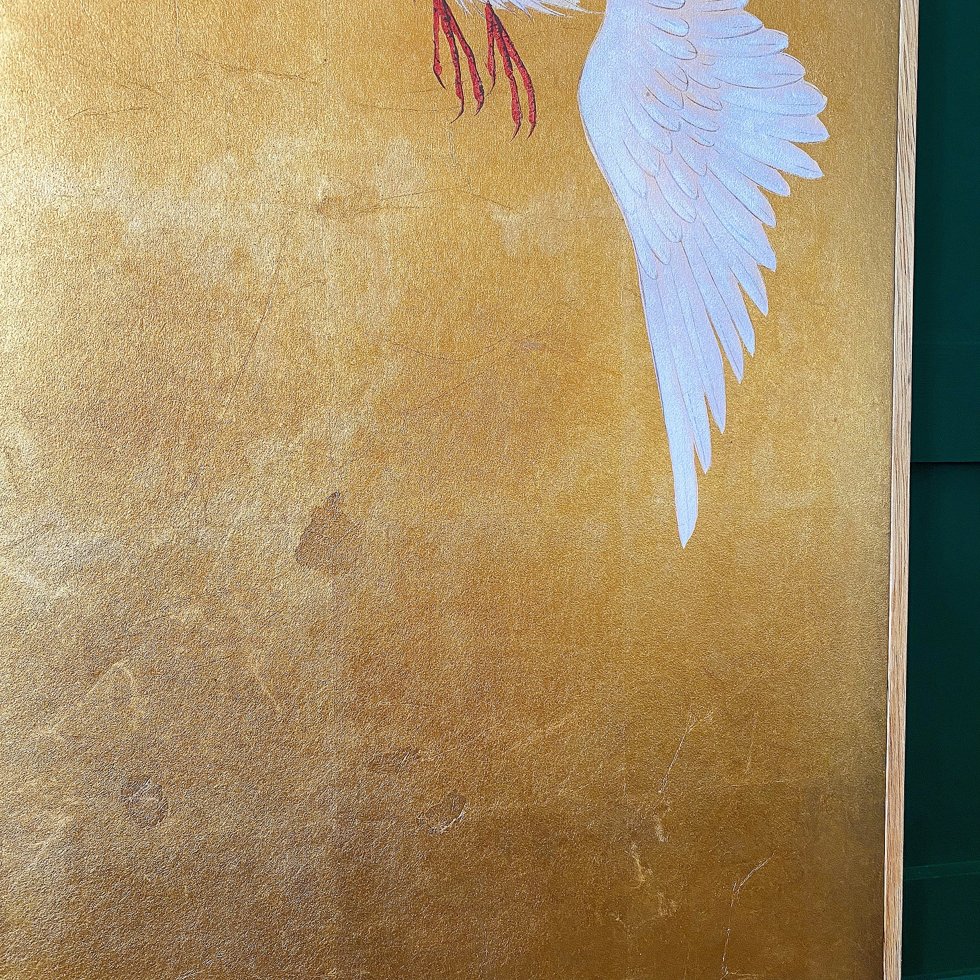 Glorious Gold Bird Art | Wooden Frame