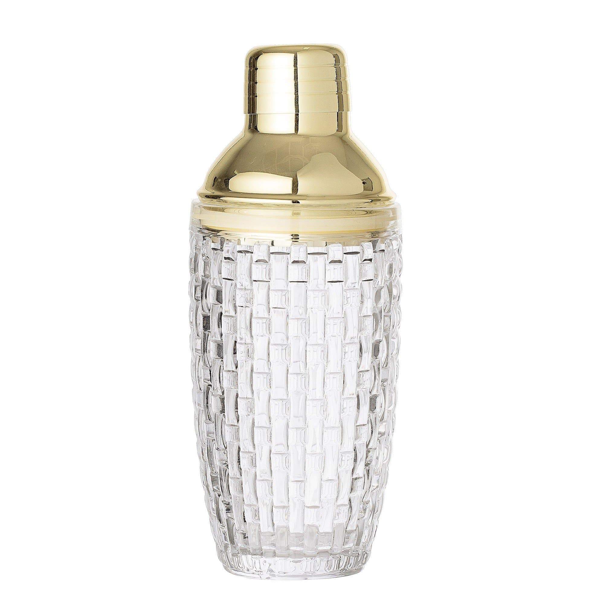 Gold And Glass Cocktail Shaker