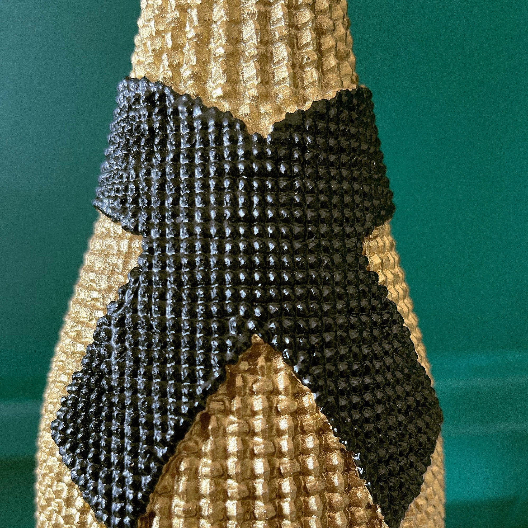 Gold Beaded Champagne Bottle Ornament