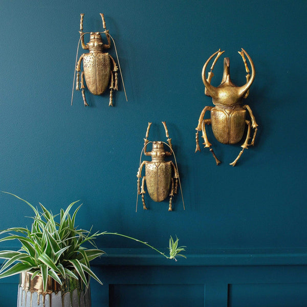 Gold Beetle Wall Décor Image