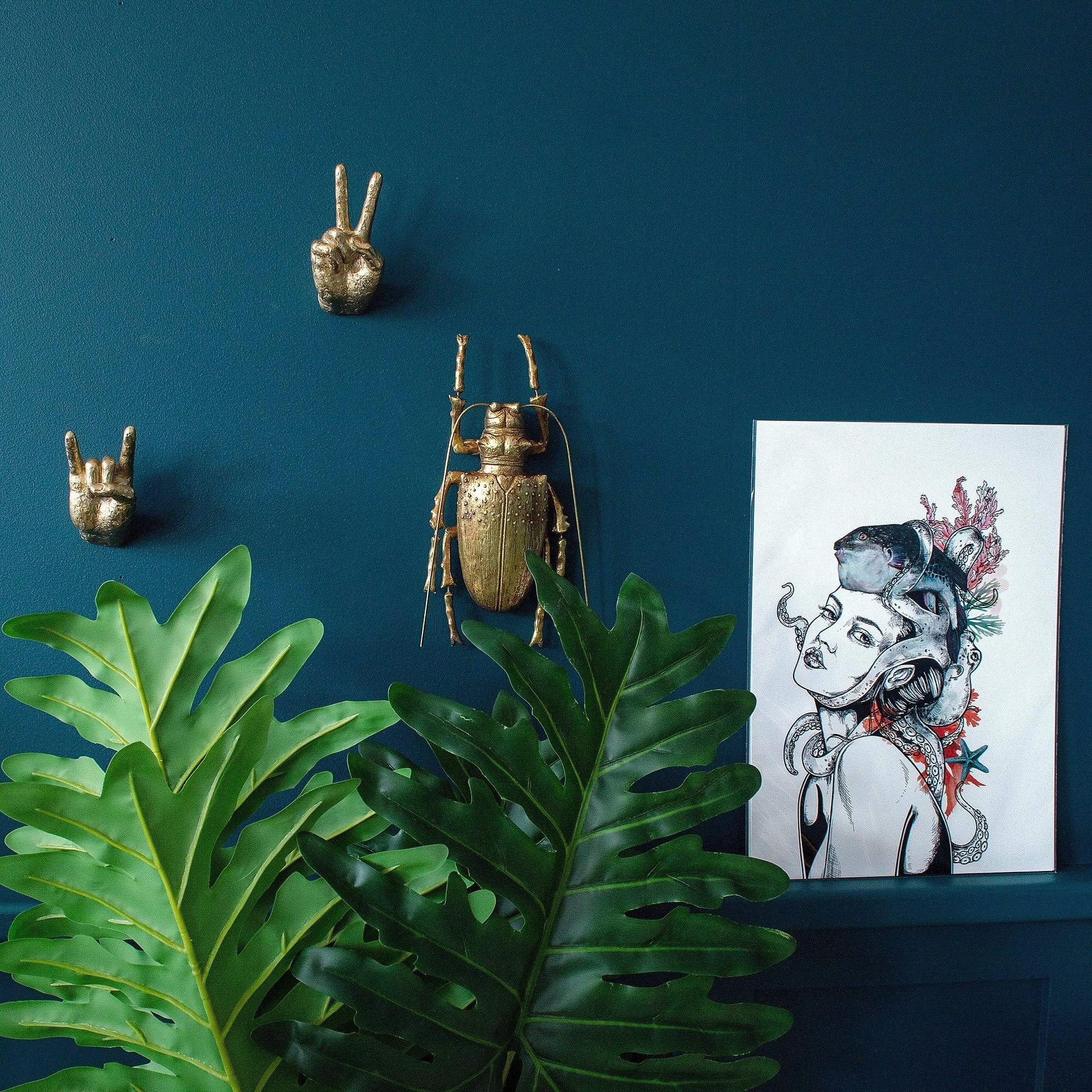 Gold Beetle Wall Décor