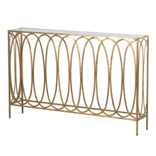 Load image into Gallery viewer, Gold Circlet Narrow Console Table