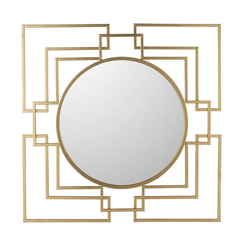 Gold Deco Square Mirror