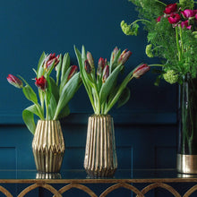 Load image into Gallery viewer, Gold Geometric Vase