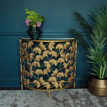 Load image into Gallery viewer, Gold Ginkgo Leaf Console Table