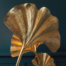 Load image into Gallery viewer, Gold Ginkgo Leaf Table Lamp