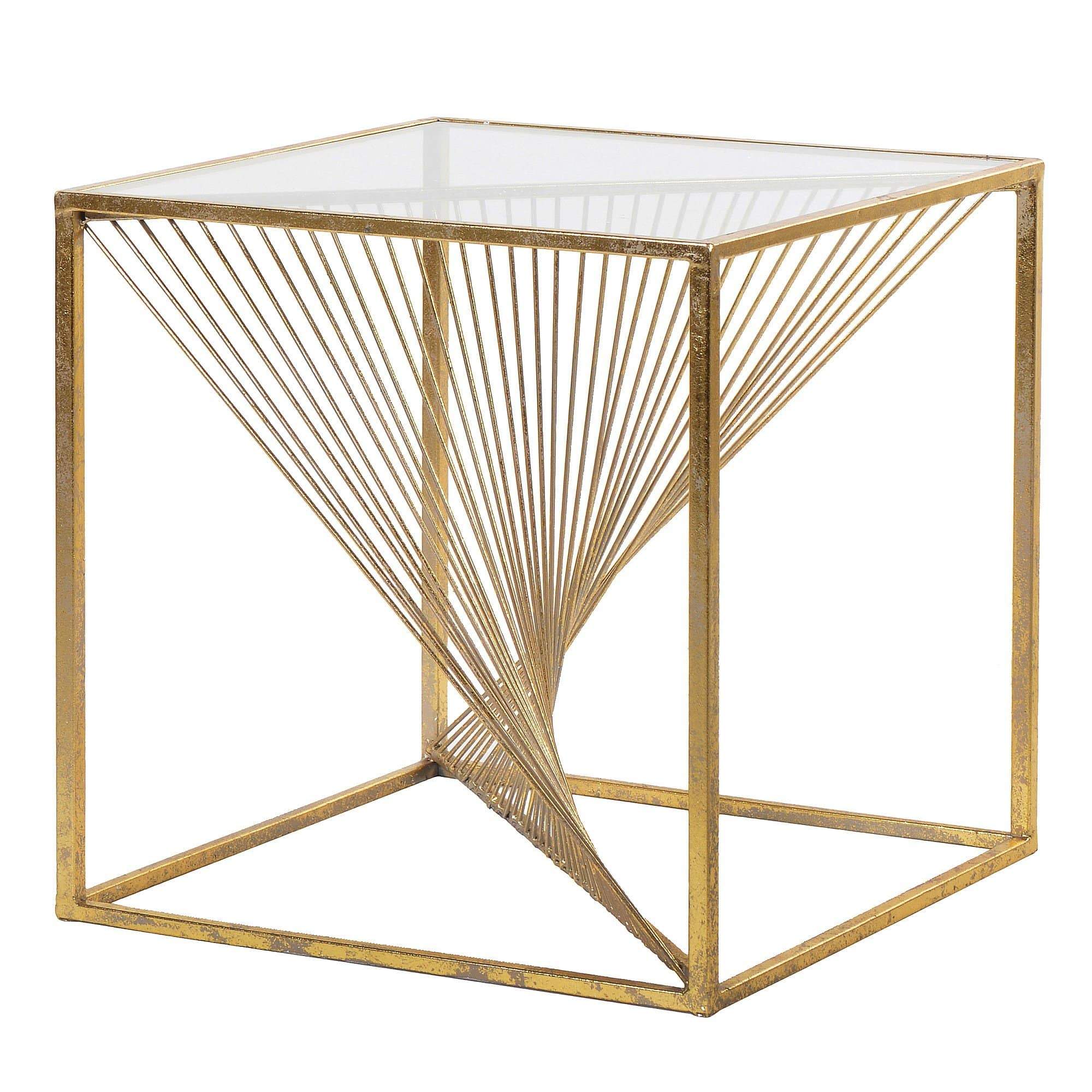 Gold Helix Side Table