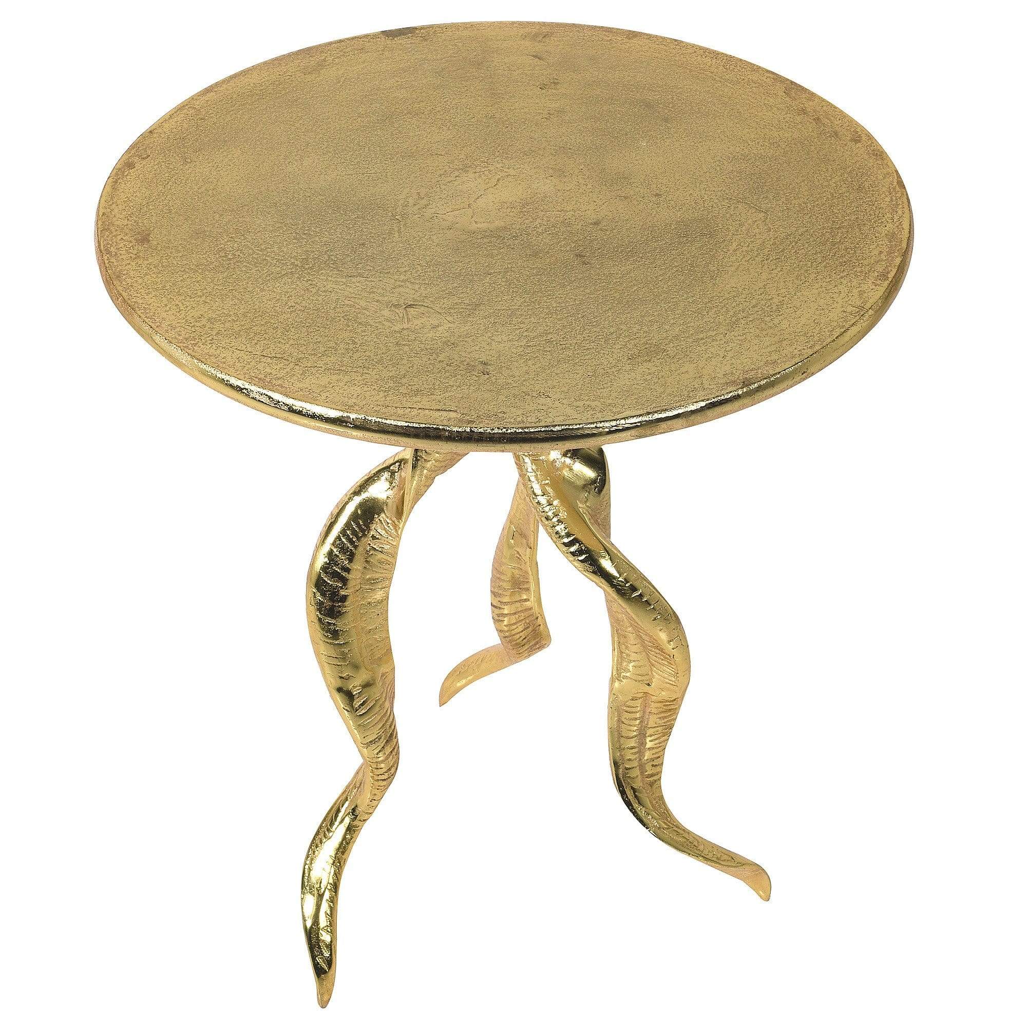 Gold Horn Leg Side Table