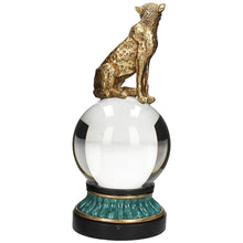 Load image into Gallery viewer, Gold Leopard Crystal Ball Ornament