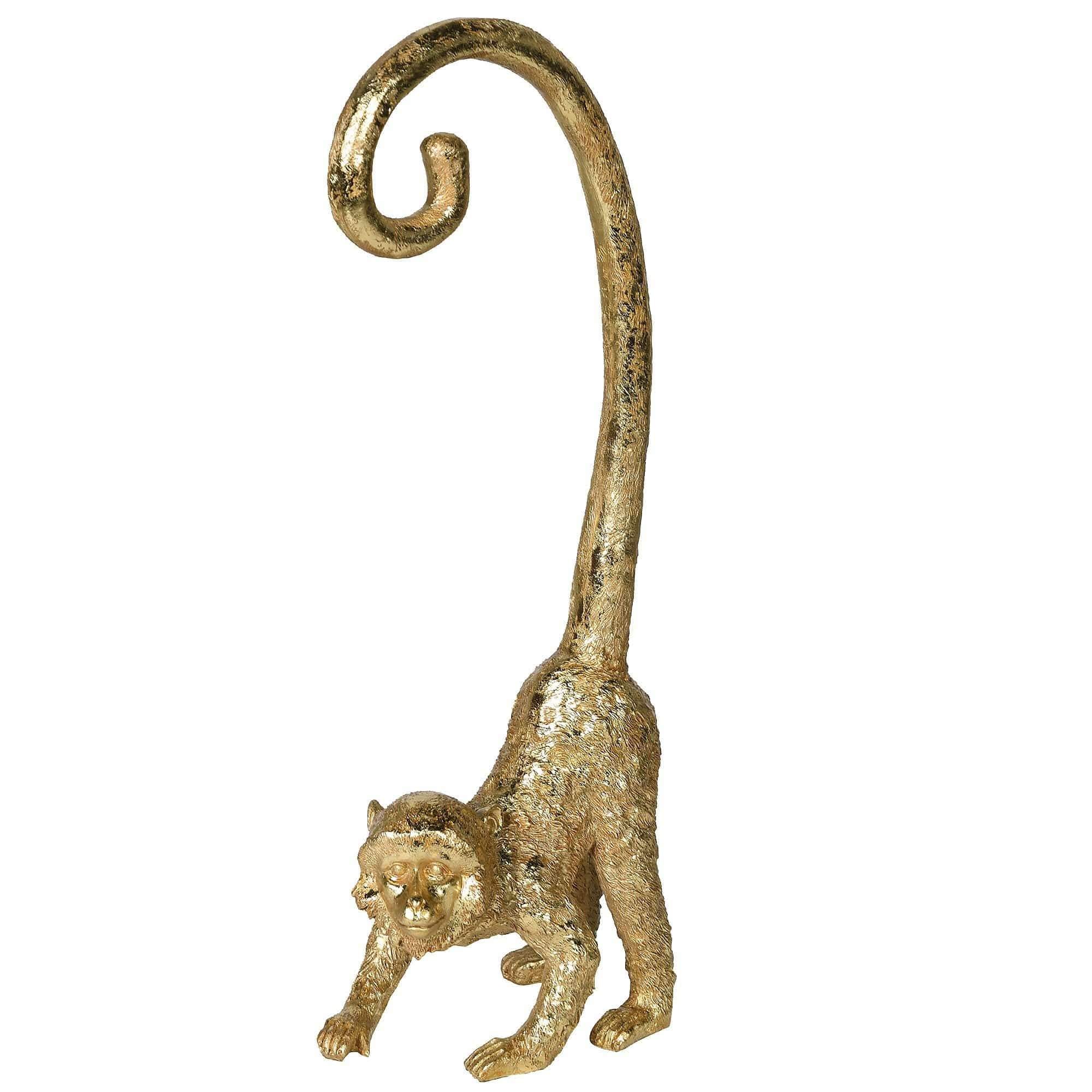 Gold Long Tailed Monkey Ornament