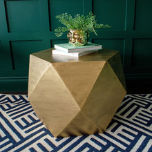 Load image into Gallery viewer, Gold Metal Hexagonal Side Table