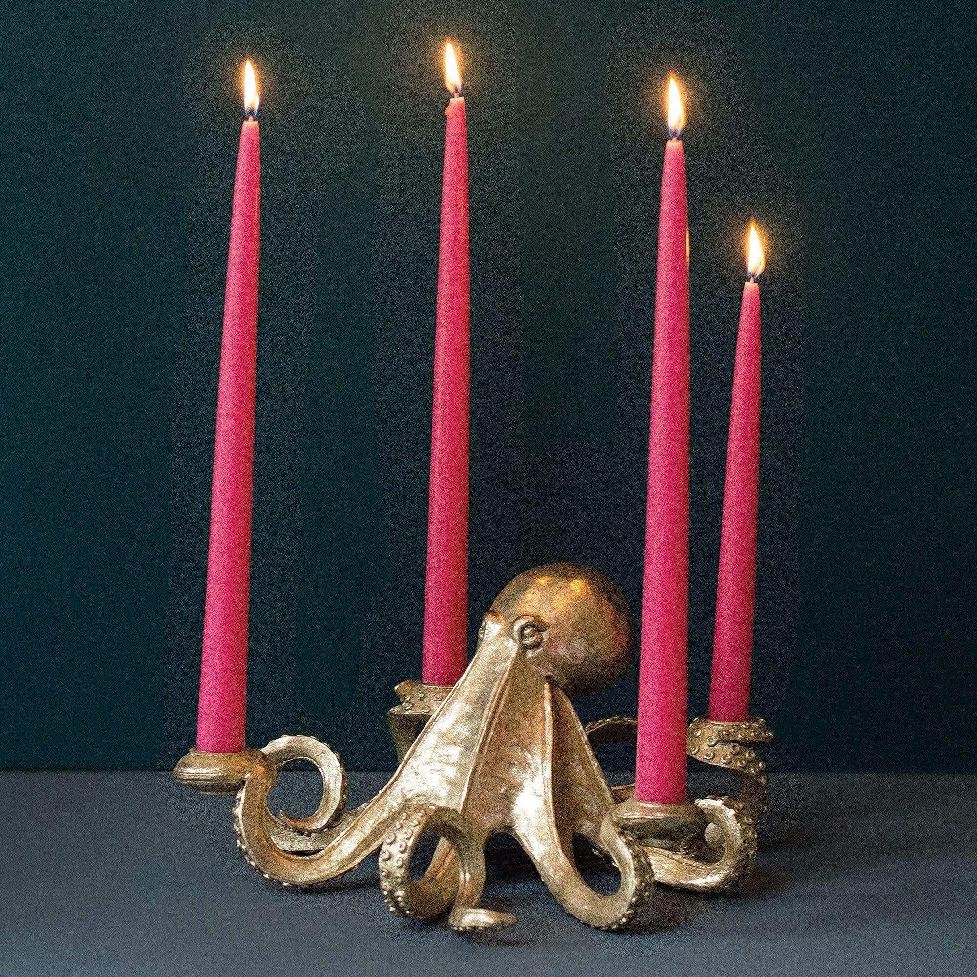 Gold Octopus Four Candle Centrepiece