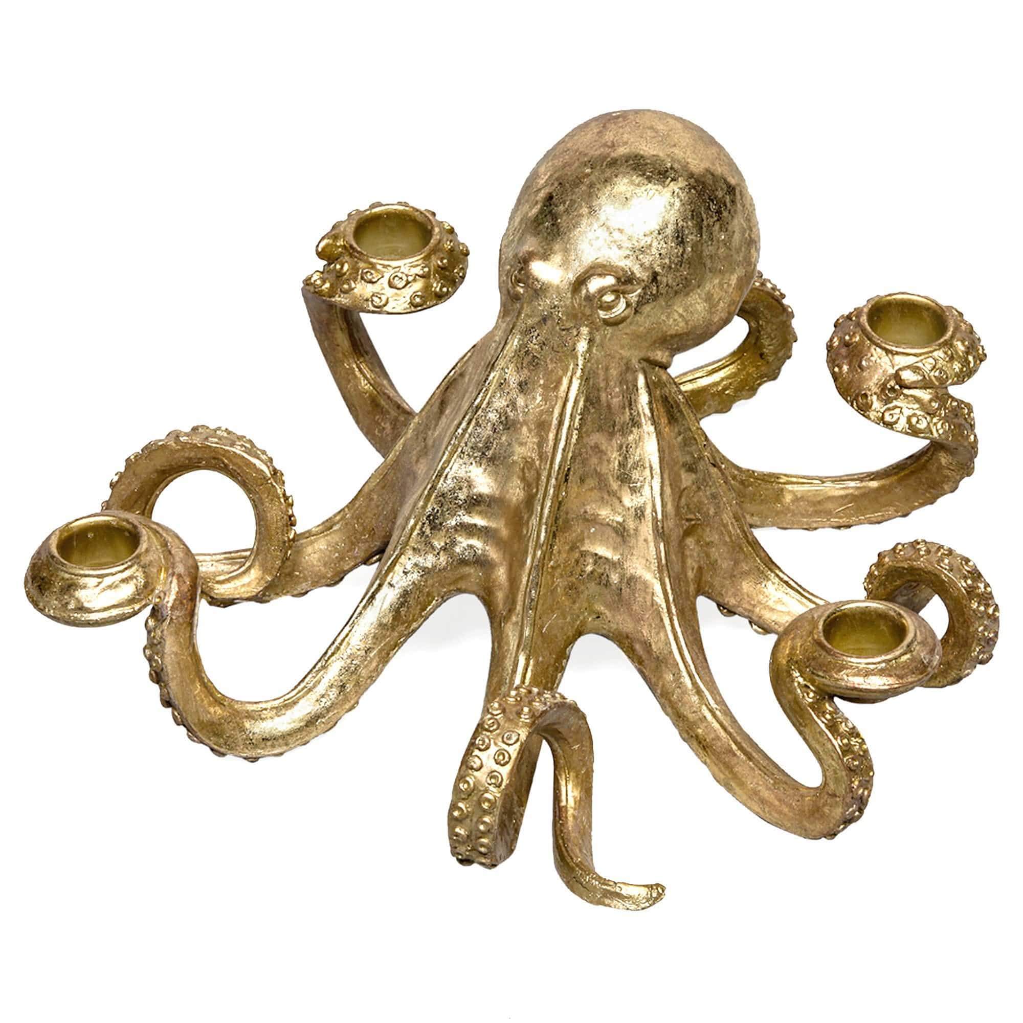 Gold Octopus Four Candle Centrepiece