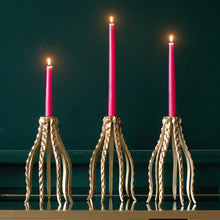 Load image into Gallery viewer, Gold Octopus Tentacle Candle Holder