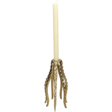 Load image into Gallery viewer, Gold Octopus Tentacle Candle Holder