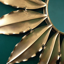 Load image into Gallery viewer, Gold Petal Round Statement Mirror