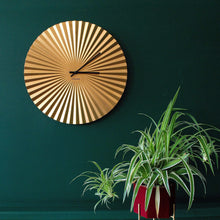 Load image into Gallery viewer, Gold Pleated Wall Clock