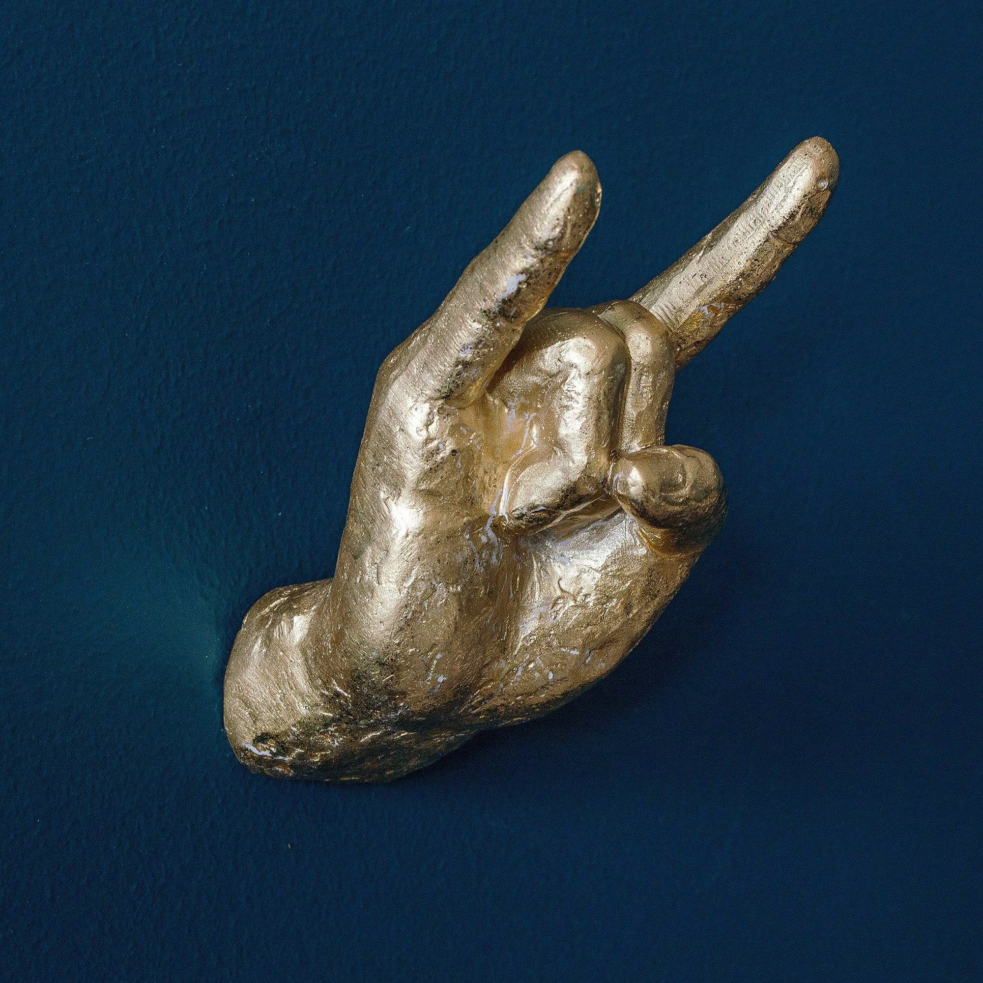 Gold Rock On Hand Hook and Wall Decor– Audenza