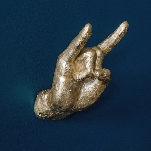 Gold Rock On Hand Hook and Wall Decor