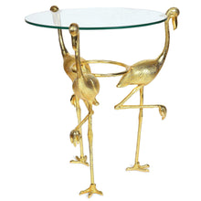 Load image into Gallery viewer, Gold Three Flamingos Occasional Table