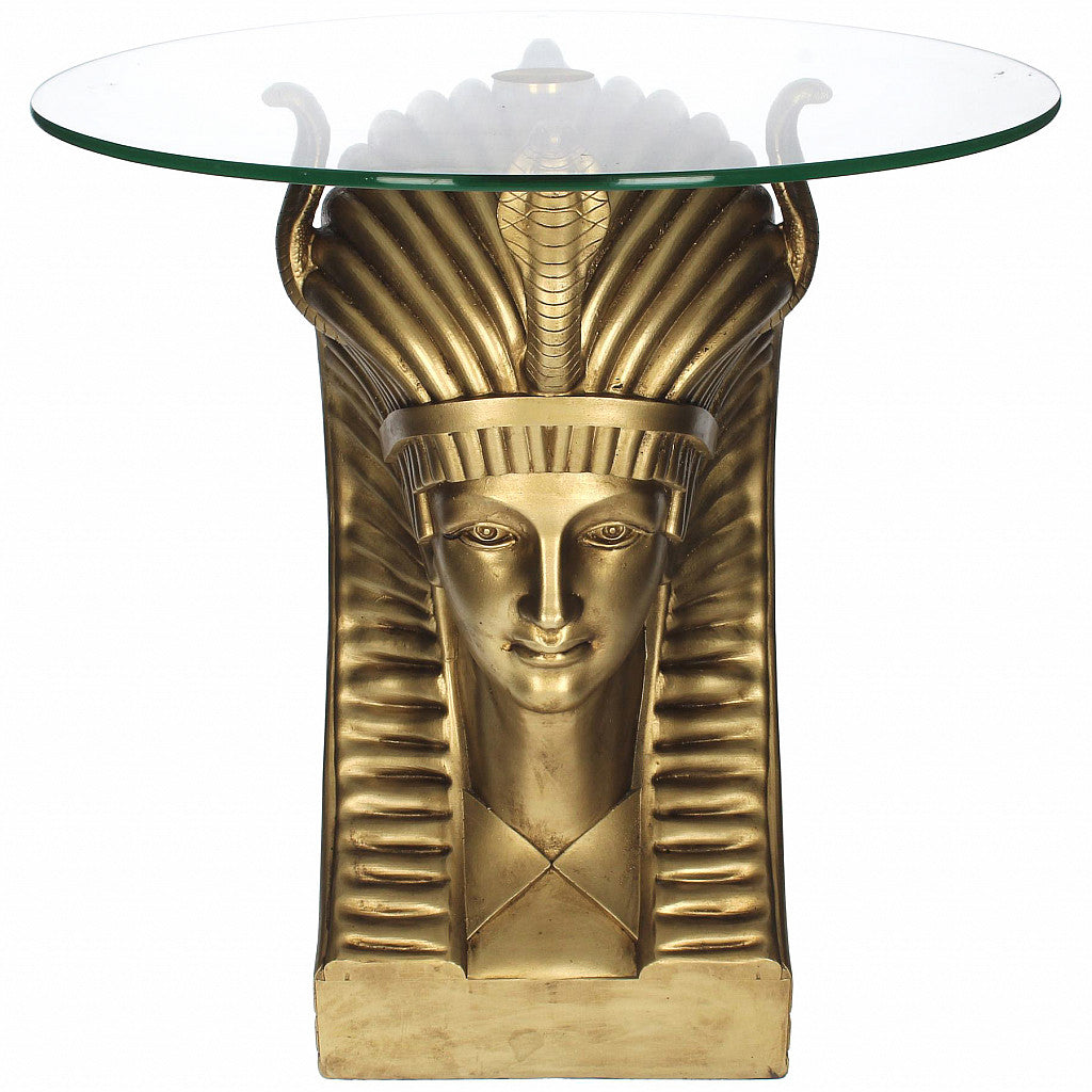 Golden Egyptian Pharaoh Side Table