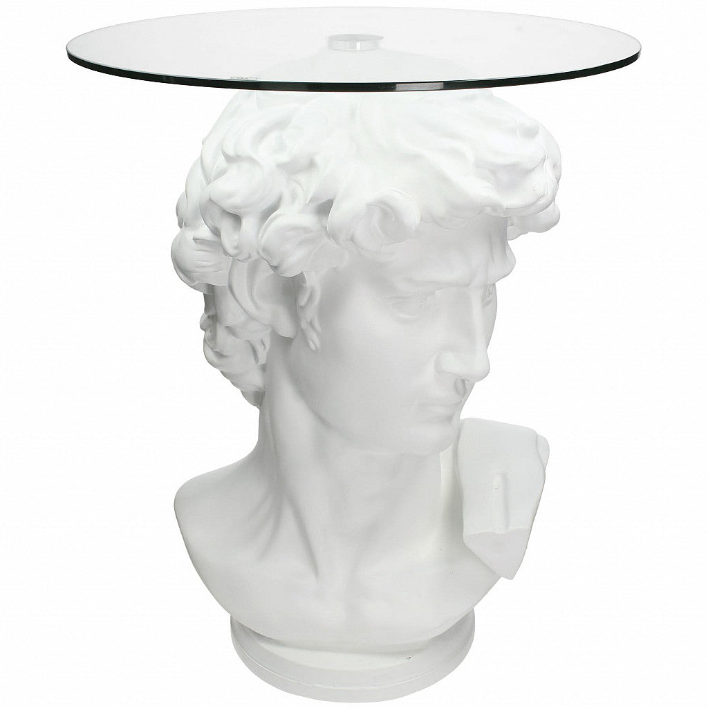 David Bust White Side Table (Second)