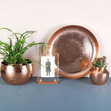 Load image into Gallery viewer, Hammered Copper Plant Pots