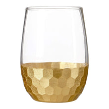 Load image into Gallery viewer, Hammered Gold Glass Tumblers | Set of 4