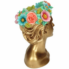 Load image into Gallery viewer, Hand Painted Flower Crown Bust Vase