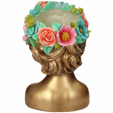 Load image into Gallery viewer, Hand Painted Flower Crown Bust Vase
