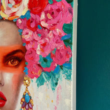 Load image into Gallery viewer, Hand Painted Nyla Flower Queen Canvas