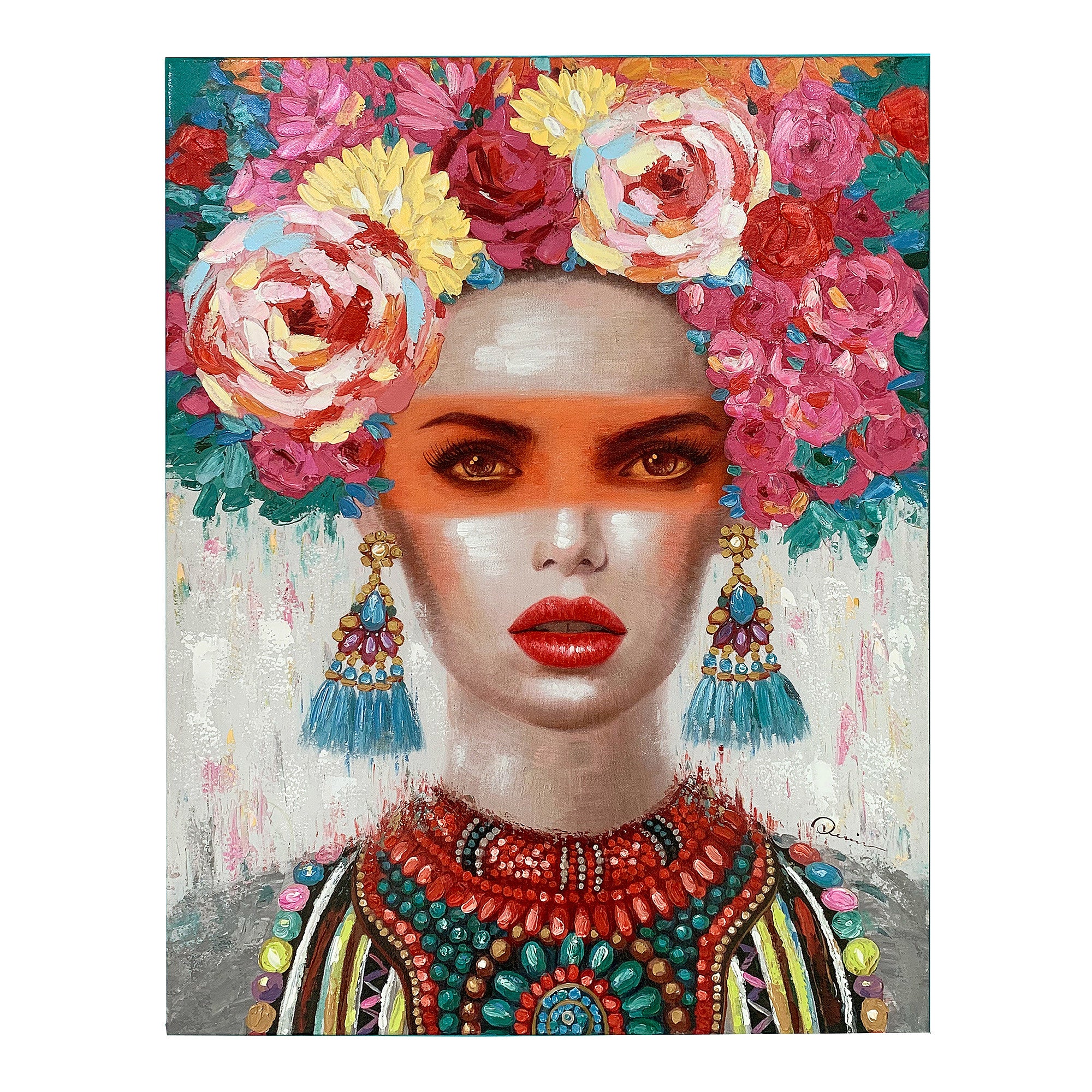 Hand Painted Nyla Flower Queen Canvas