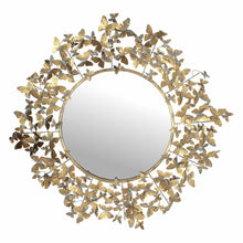 Load image into Gallery viewer, Handmade Aged Metal Butterfly Mirror