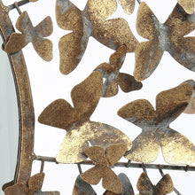 Load image into Gallery viewer, Handmade Aged Metal Butterfly Mirror