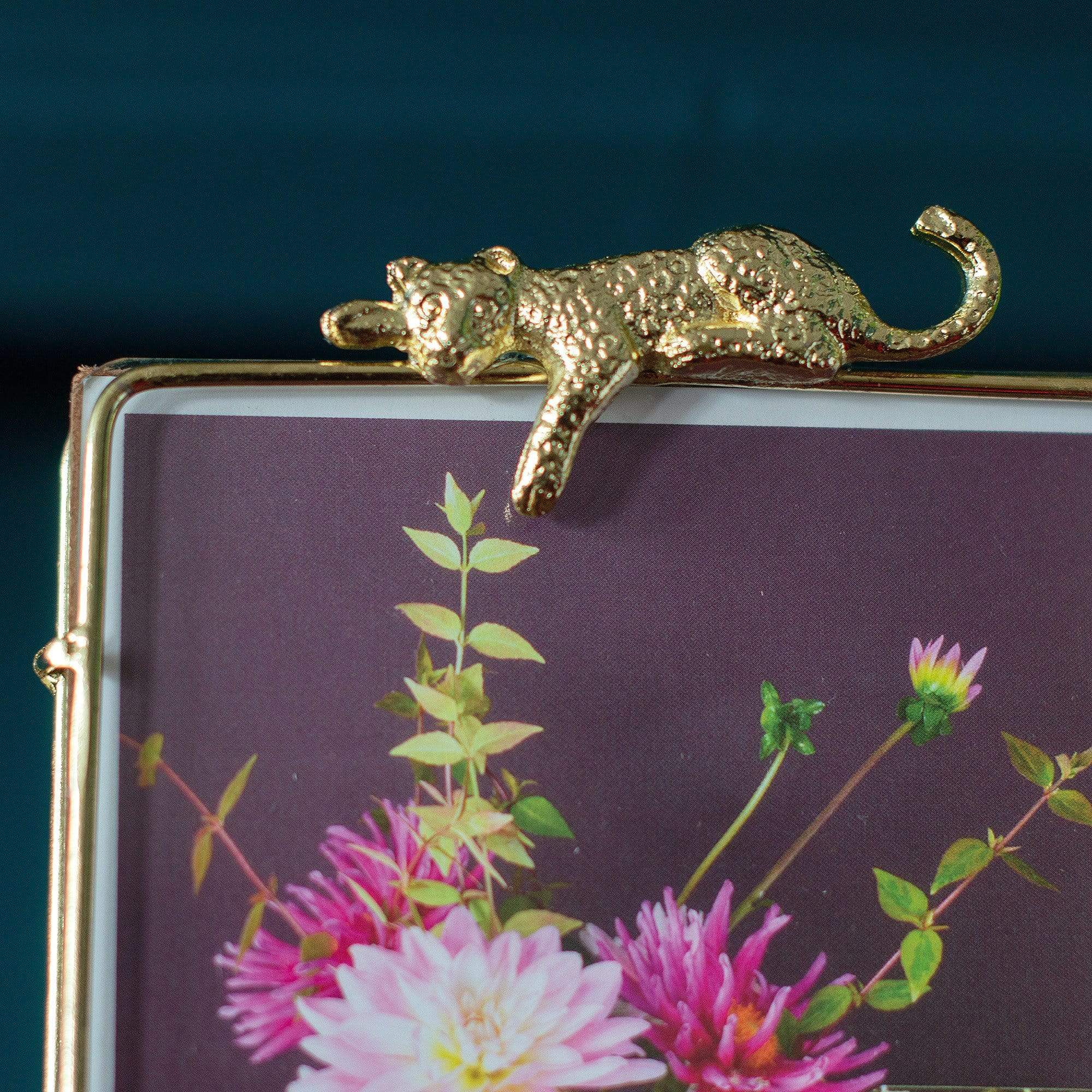 Handmade Brass Leopard Photo Frame