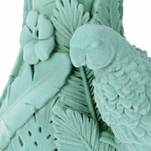 Load image into Gallery viewer, Handmade Pastel Blue Flocked Parrot Vase 
