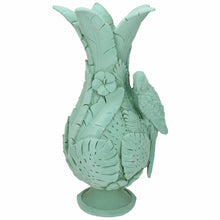 Load image into Gallery viewer, Handmade Pastel Blue Flocked Parrot Vase 