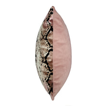 Load image into Gallery viewer, Handmade Pink Lustre Snakeskin Cushion