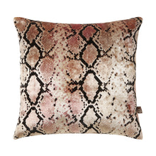 Load image into Gallery viewer, Handmade Pink Lustre Snakeskin Cushion