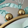 Handmade Round Gold Aurora Wall Mirror