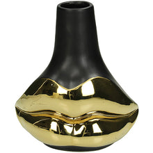 Load image into Gallery viewer, Handmade Voluptuous Gold Lips Vase