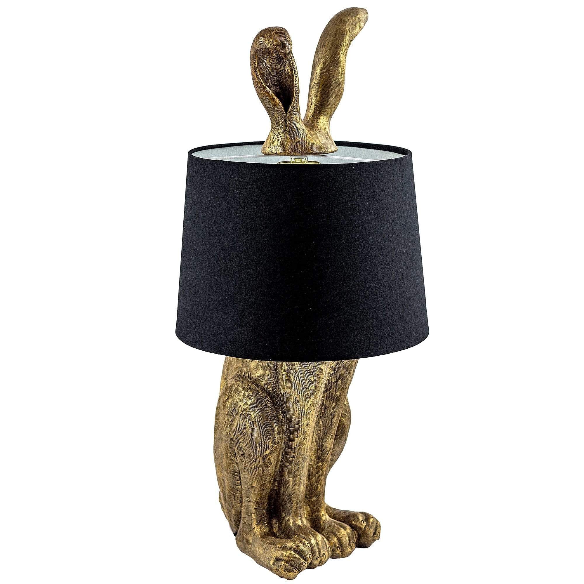 Hare Lamp with Black Shade