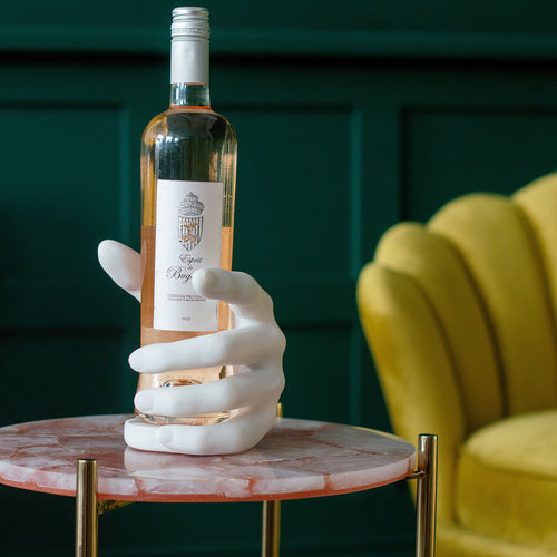 Helio White Hand Wine Bottle Holder