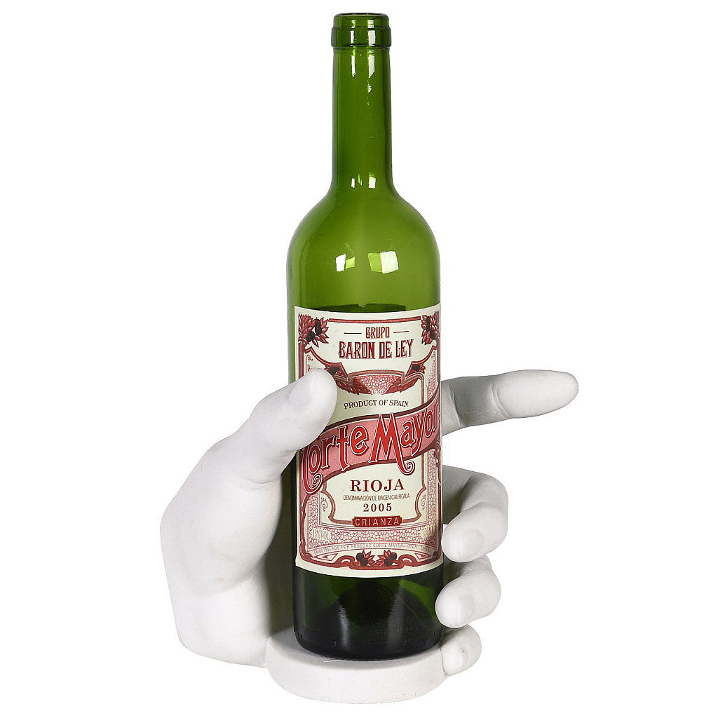 Helio White Hand Wine Bottle Holder