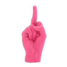 Load image into Gallery viewer, Hot Pink &#39;Fuck You&#39; Candle Hand