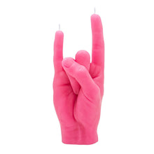 Load image into Gallery viewer, Hot Pink &#39;Rock On&#39; Candle Hand